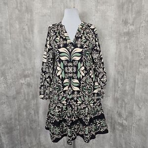 Fat Face Womens 10L Tall Amy Mosaic Leaf Floral‎ Tunic Long Sleeve Dress